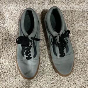 Green/black lightly worn vans, size 12, great shoes